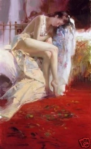 Pino Signed Limited Edition Embellished 46x28 Canvas Giclee : "Fanciful Dreams"