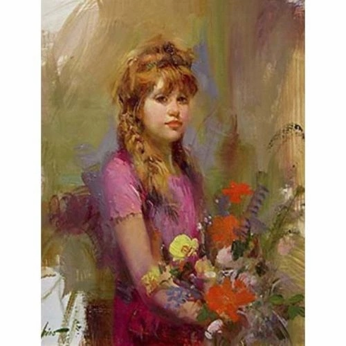 Pino Signed Limited Edition Embellished Canvas Giclee: "CLARISSA" Pino Signed Limited Edition Embellished Canvas Giclee: "CLARISSA"