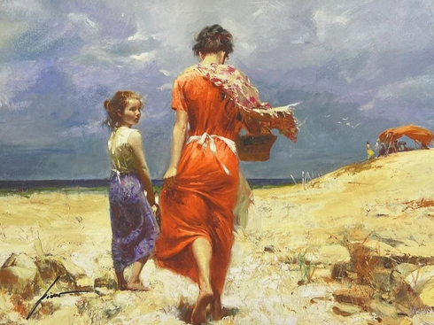 Pino Signed Limited Edition Print on Paper: "Summer Retreat " Pino Signed Limited Edition Print on Paper: "Summer Retreat "