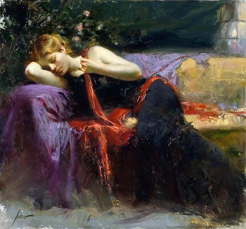 Pino Signed Limited Edition SN 26x26 Canvas Giclee: "Sweet Dreams" Pino Signed Limited Edition SN 26x26 Canvas Giclee: "Sweet Dreams"