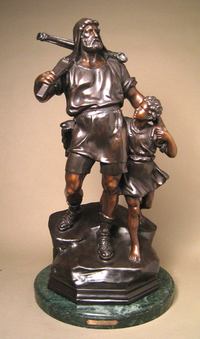 R. Kissling Handcrafted Solid Bronze Sculpture:"Wilhelm Tell" R. Kissling Handcrafted Solid Bronze Sculpture:"Wilhelm Tell"