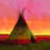 R. Tom Gilleon Artist Signed and Numbered Limited Edition Canvas Giclee:"Indian Sunset"