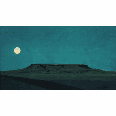 R. Tom Gilleon Limited Edition Canvas Giclee:"Full Moon Fort Mountain"