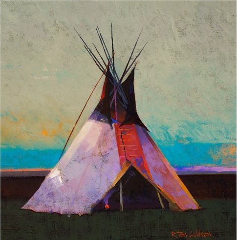 R. Tom Gilleon Limited Edition Canvas Giclee:"White Buffalo"