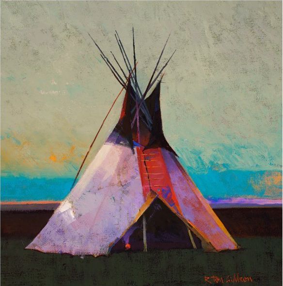 R. Tom Gilleon Limited Edition Canvas Giclee:"White Buffalo"