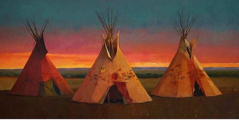 R. Tom Gilleon Limited Edition Canvas Giclee:"Soldiers Falling Into Camp"