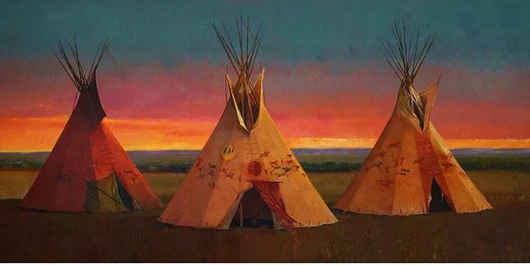 R. Tom Gilleon Limited Edition Canvas Giclee:"Soldiers Falling Into Camp"