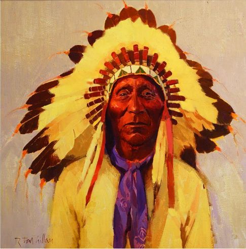 R. Tom Gilleon Limited Edition Canvas Giclee:"Purple Scarf"