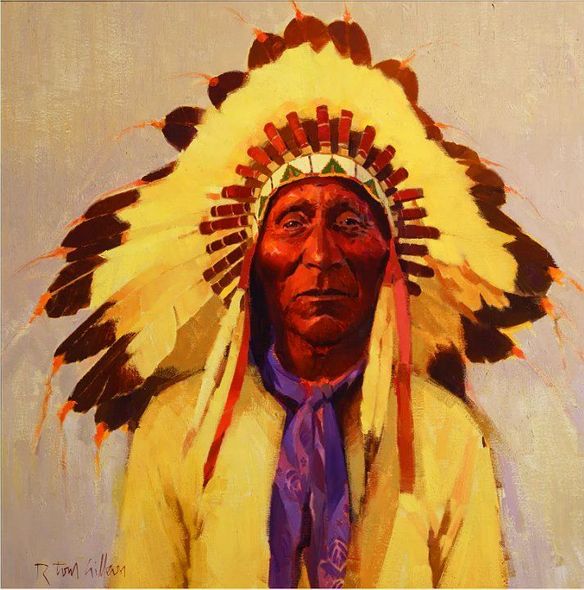 R. Tom Gilleon Limited Edition Canvas Giclee:"Purple Scarf"