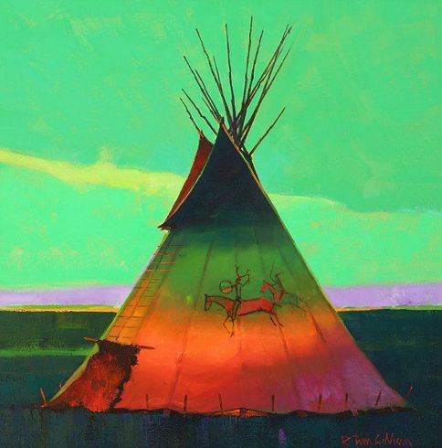 R. Tom Gilleon Limited Edition Canvas Giclee:"Once There Were Green Skies"