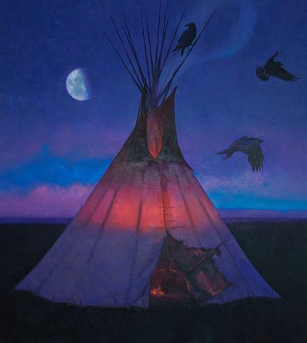 R. Tom Gilleon Limited Edition Canvas Giclee:"Gibbous Ravenous"