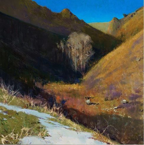 R. Tom Gilleon Limited Edition Canvas Giclee:"Cottonwood Coulee"