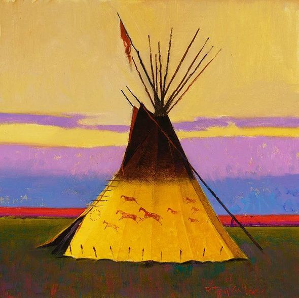 R. Tom Gilleon Limited Edition Canvas Giclee:"Big Sky Lodge"