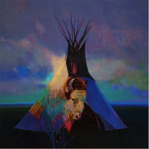 R. Tom Gilleon Limited Edition Canvas Giclee:"Big Medicine"