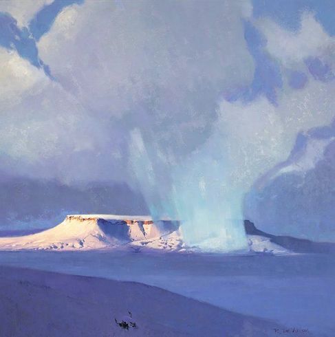 R. Tom Gilleon Limited Edition Canvas Giclee:"Fort Mountain More Snow"