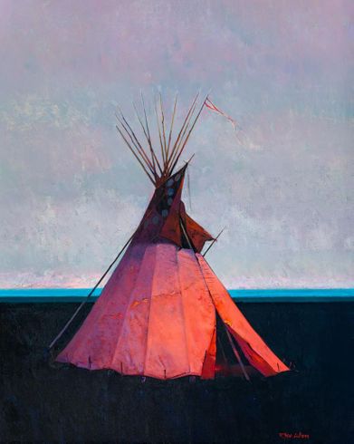 R. Tom Gilleon Limited Edition Canvas Giclee:"They With Black Moccasins"