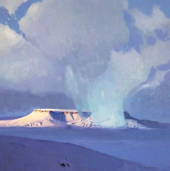 R. Tom Gilleon Limited Edition Canvas Giclee:"Fort Mountain More Snow"