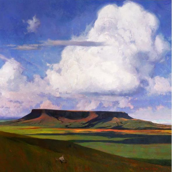 R. Tom Gilleon Limited Edition Canvas Giclee:"Fort Mountain Cloud Shadows"