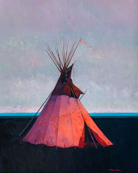 R. Tom Gilleon Limited Edition Canvas Giclee:"They With Black Moccasins"