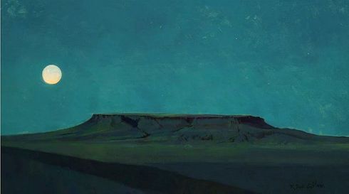 R. Tom Gilleon Limited Edition Canvas Giclee:"Full Moon Fort Mountain"