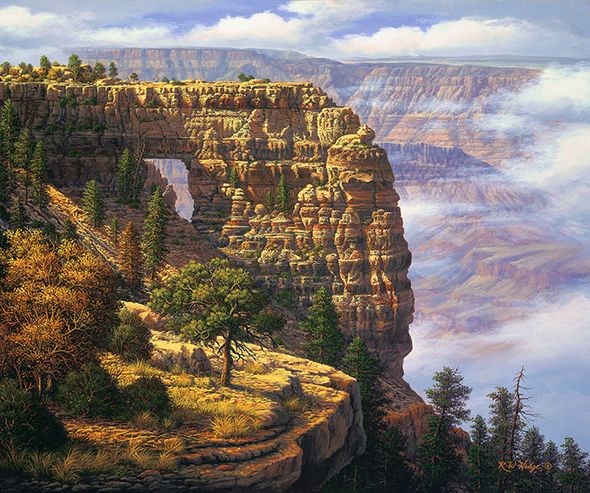 R.W. Hedge Limited Edition Museum Quality Canvas Gicl&eacute;e: "Angel's Window"