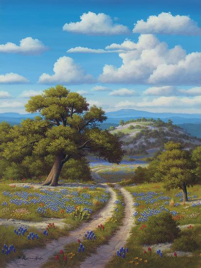 R.W. Hedge Limited Edition Museum Quality Canvas Gicl&eacute;e: "Bluebonnet Trail"