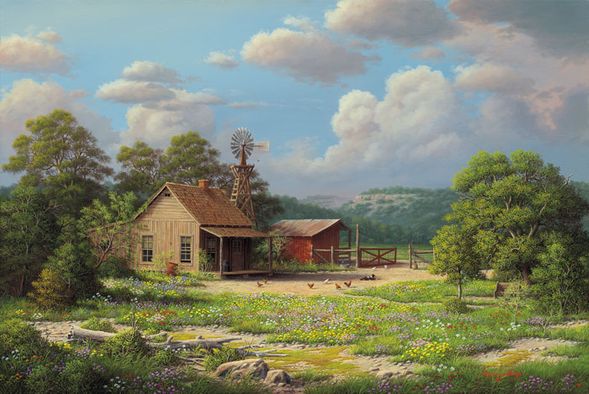 R.W. Hedge Limited Edition Museum Quality Canvas Gicl&eacute;e: "GrandPa's House"