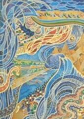 Rafael Abecassis Hand Signed and Numbered Limited Edition Gold Embossed Lithograph on Paper: " Passover "