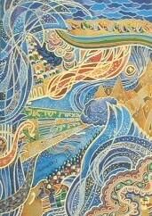 Rafael Abecassis Hand Signed and Numbered Limited Edition Gold Embossed Lithograph on Paper: " Passover "