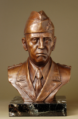 Rafael Arrieta-Eskarzaga Handcrafted Solid Bronze Sculpture:"Gen. George S. Patton" Rafael Arrieta-Eskarzaga Handcrafted Solid Bronze Sculpture:"Gen. George S. Patton"