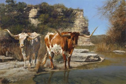 Ragan Gennusa Limited Edition Giclee on Paper and Canvas: "Pinto Pardners"