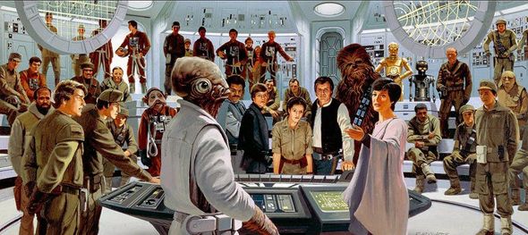 Ralph McQuarrie Limited Edition Star Wars Canvas Giclee:"Rebel Command"