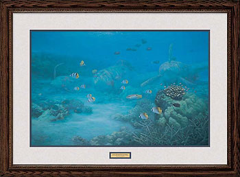 Randall Scott Handsigned and Numbered Limited Edition: "Framed Remarqued Shallow Water Lightning"