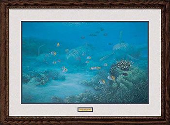 Randall Scott Handsigned and Numbered Limited Edition: "Framed Remarqued Shallow Water Lightning"