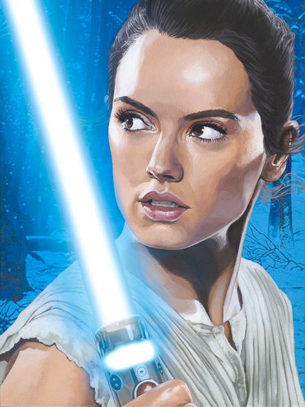 Randy Martinez Artist Signed Limited Edition Star Wars Canvas Giclee:"Reluctant Warrior"