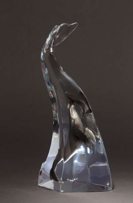 Kitty Cantrell Limited Edition Mixed Media Lucite Sculpture:"Humpback Song"