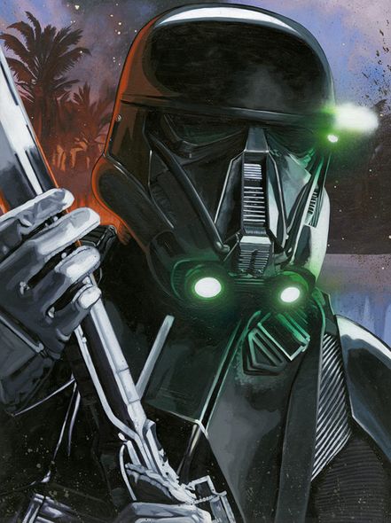 Randy Martinez Limited Edition Star Wars Rogue One Canvas Giclee:"Death Trooper: Scarif Invasion"