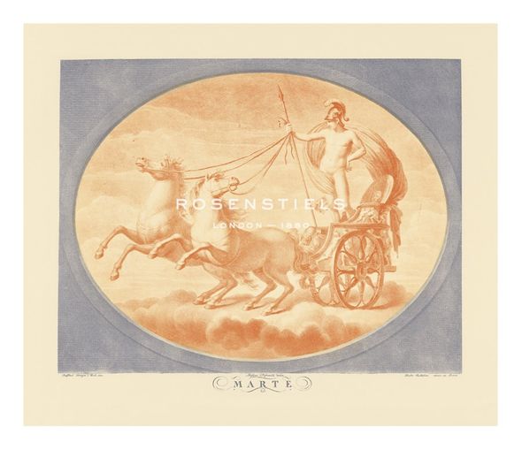 Raphael Sanzio Hand Numbered Limited Edition Print on Paper :"Chariot of the Gods - Marte"
