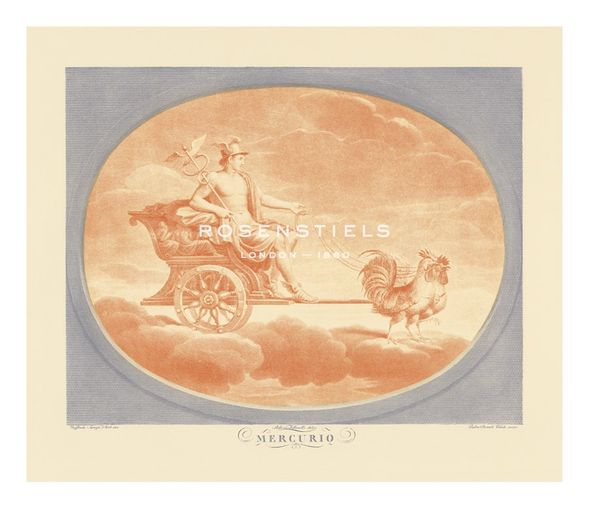 Raphael Sanzio Hand Numbered Limited Edition Print on Paper :"Chariot of the Gods - Mercurio"
