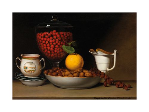 Raphaelle Peale Hand Numbered Limited Edition Print on Paper :"Still Life - Strawberries and Nuts"
