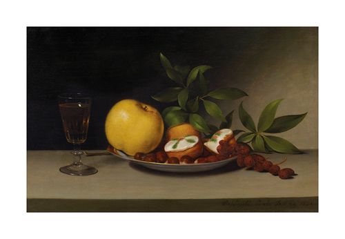 Raphaelle Peale Hand Numbered Limited Edition Print on Paper :"Still Life with Fruit Cakes and Wine"