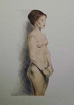 Raphel Soyer Hand Signed Publisher Proof Lithograph:"Nude"