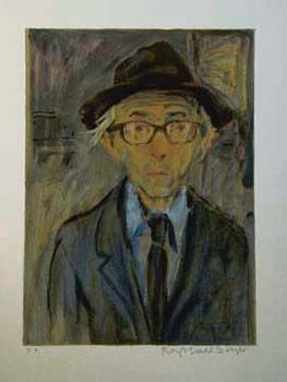 Raphel Soyer Hand Signed Publisher Proof Lithograph:"Self Portrait"