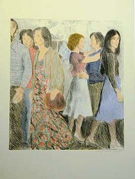Raphel Soyer Hand Signed Publisher Proof Lithograph:"Street Scene"