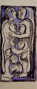 Raquel Forner Hand Signed Publisher Proof Lithograph:"Family"