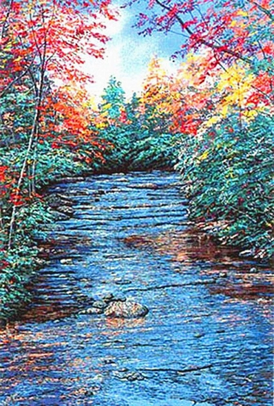 Raymond Byram Limited Edition Hand Pulled Serigraph on Paper: "AUTUMN"