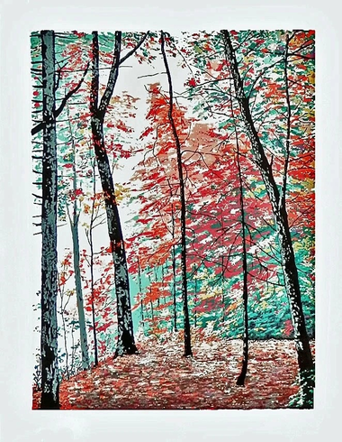 Raymond Byram Limited Edition Hand Pulled Serigraph on Paper: "�THE THRESHOLD OF THE PATH""