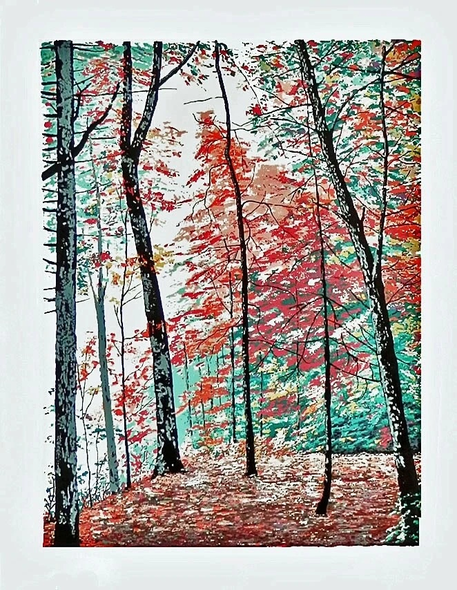 Raymond Byram Limited Edition Hand Pulled Serigraph on Paper: "�THE THRESHOLD OF THE PATH""
