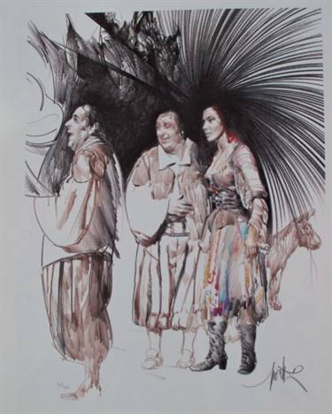 Raymond Moretti Hand Signed Limited Edition Lithograph:"Sancho"