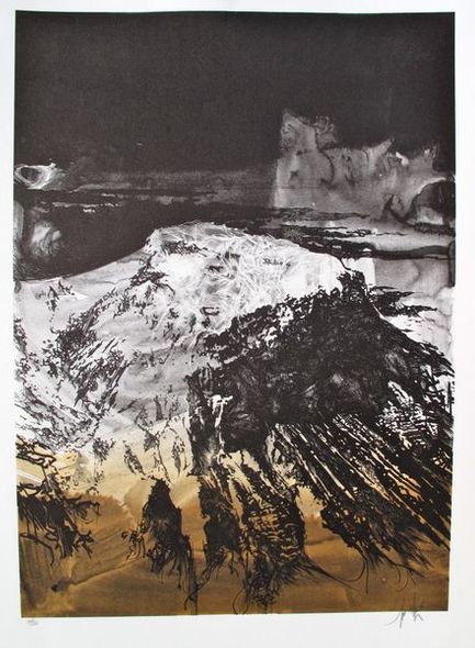 Raymond Moretti Hand Signed Limited Edition Lithograph:"Sunrise, Masada"